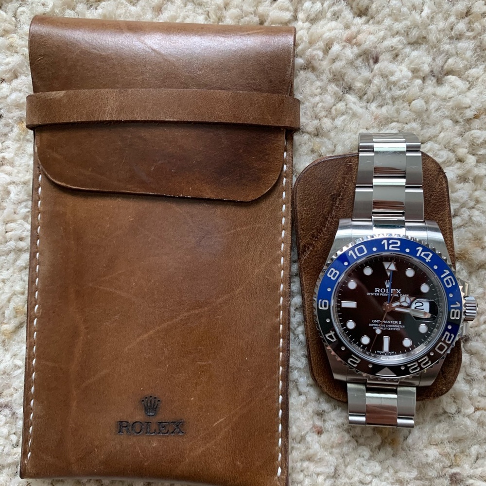 Customer Brown Leather Rolex Watch Pouch